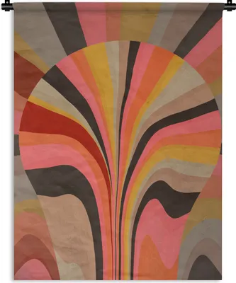 Produktbild von MuchoWow® Wandteppich Wandbehang Abstrakt -Kunst -Formen 120x160 cm Tapisserie Dekoration Wandtuch - Wohnzimmer - Moderne