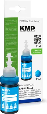 Image de KMP Tinte EcoTank T6642 cyan 6500 S. E163 kompatibel