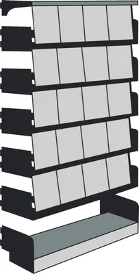 Produktbild von Klappenregal Univers Anbaufeld BxTxH 100x30x200cm lichtgrau