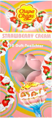Produktbild von Chupa Chups Teelichter Strawberry Cream Duftkerzen Tischdekoration