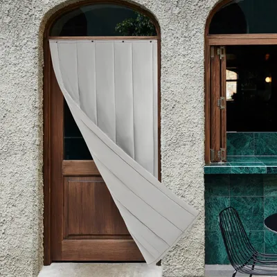 Produktbild von Schalldichte Decke, Sichtschutzvorhänge, Schallschluckend Winterabdeckung für Türöffnungen 35,5*79 Zoll, Grau