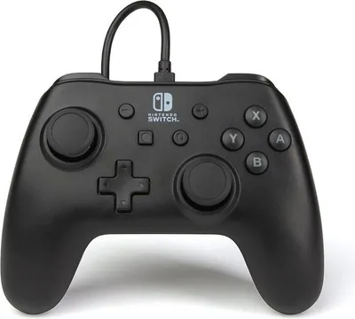 Produktbild von PowerA Kabelgebundener Controller für Nintendo Switch - Schwarz, Gamepad, Nintendo Switch, Analog, Kabelgebunden, USB, Mikro-USB