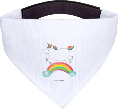Produktbild von Mr. & Mrs. Panda Halstuch Einhorn Regenbogen - Weiß - Geschenk, Erwachsenwerden, Hunde, Hundehalstuch, Einhornpower, Unicorn, Schal Für, Glitzer, Tuch