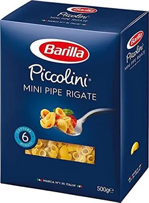 Produktbild von Barilla Pasta Barilla Piccolini Minipfeifen Rigate 500G (6er-Set)