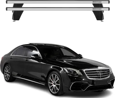 Produktbild von Menabo Dachträger Grundtäger für Mercedes S Klasse W222 2013-2020 75kg Silber 2x
