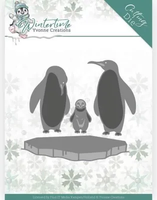 Produktbild von Stanzschablone - Yvonne Creations - Winter Time - Pinguine auf Eisscholle