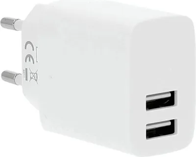 Zdjęcie produktu dla Ładowarka GEAR 220V 2xUSB-A 3,4A Biała