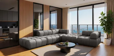 Produktbild von Kaiser Möbel Ecksofa Corner modular, Veloursstoff Bluvel, Aschgrau, Links, Bolla