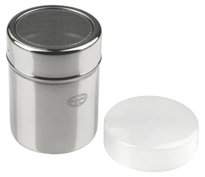 Immagine prodotto di DR.OETKER Zuccheriera con setaccio fine e coperchio Ø 6 X 8 cm Acciaio inox 2406