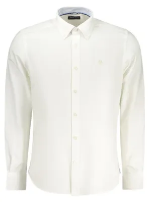 Produktbild von Herren Langarmhemd Weiß: Regular Fit, Button-Down-Kragen
