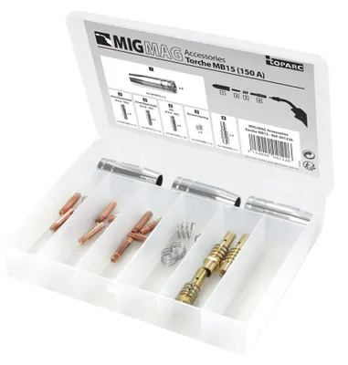 Produktbild von GYS 041226 Verbrauchsmaterialien Box für MIG Taschenlampe 150 A, 0,00 V, weiß, S