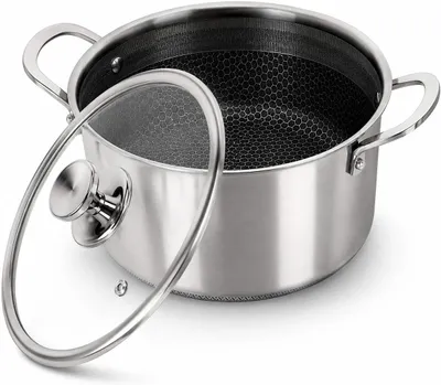 Produktbild von Bratpfanne – Mit Deckel, 20 cm – Edelstahl – Wabenstruktur – Induktionsgeeignet – Royal Swiss®