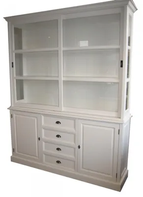 Immagine prodotto di Grande mobile shabby chic in stile country con 2 ante e 4 cassetti - Mobile buffet - Mobile da sala da pranzo