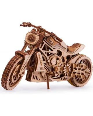 Productafbeelding van Mechanisch 3D-puzzel, Motorfiets DMS, WT, hout, 203 onderdelen
