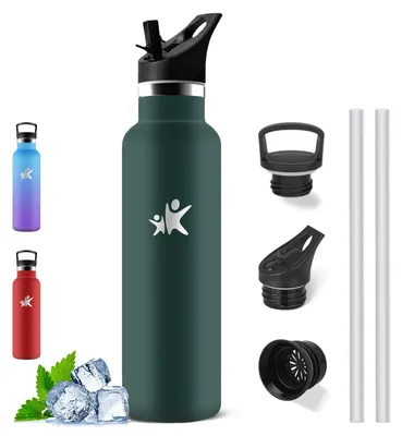 Produktbild von Edelstahl Trinkflasche 1l, BPA-frei, Auslaufsicher, Vakuumisoliert, Mujigaga