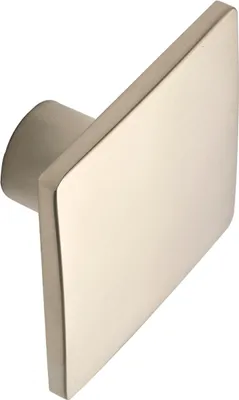 Produktbild von Estamp Möbelknopf Lugus 50x25mm - Knauf für Schrank quadratisch - Möbelknauf, Zinkdruckguss Edelstahl Effekt