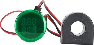 Imagen del producto de Indicador universal de señal actual, modelo 2. Lámpara redonda con indicador luminoso, rango de voltaje de 60 a 500 V AC, modelo AD101, 22 V AM, color verde