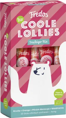 Image de Glaces à l'eau Fredos Cool Lollies, assortiment fruité, paquet de 6