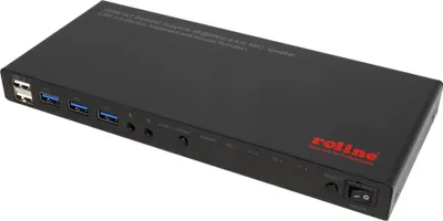 Obrázek produktu pro ROLINE KVM přepínač (USB, HDMI, audio) 4:1, USB 3.x hub, 4K@60Hz (14.01.3428)