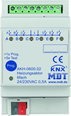 Obrázok produktu pre MDT Heizungsaktor 6-fach 3TE REG 24-230VAC