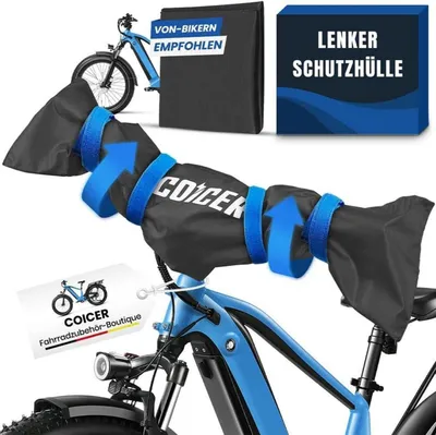 Produktbild von Coicer Lenkerschutzhülle für E-Bikes, Fahrräder & Motorräder – Wasserdicht & Staubdicht – 300D Oxford Gewebe