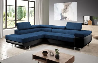 Produktbild von FurMeb24 - Ecksofa AVIO L  - LINKE SEITE , Sofa mit Bettk€sten und Schlaffunktion - (Kronos 04 + Madryt 1100)