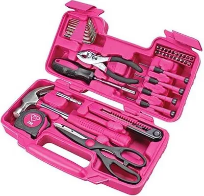 Obrázok produktu pre Súprava náradia LADIES PINK SET01 pre ženy, 39 dielov, ružová, v kufríku