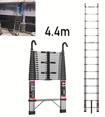 Productafbeelding van Telescoopladder - Uitschuifladder - Inklapbare Ladder - Opvouwbare Ladder - Telescopische Ladder