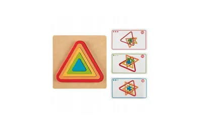 Produktbild von Playtive Holzpuzzle Regenbogen Dreieck