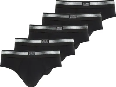 Produktbild von Jockey Herren Slips, 6er Pack - Baumwolle Stretch Brief, Baumwollmischung, einfarbig Schwarz S