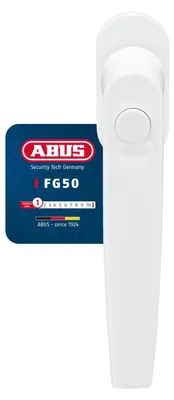 Zdjęcie produktu dla ABUS Klamka okienna FG50 - Blokada okienna z przyciskiem blokującym - 78773 - Biały