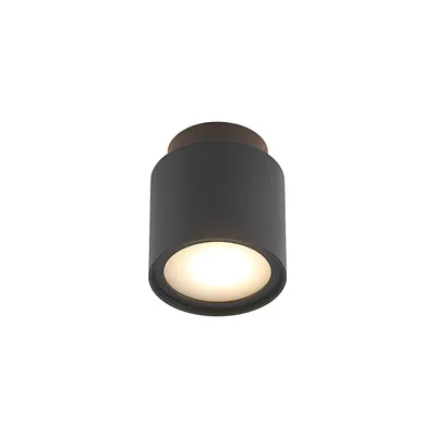 Produktbild von Arcchio Deckenlampe Walisa, Ø 10 cm, schwarz, Diffusor, GU10