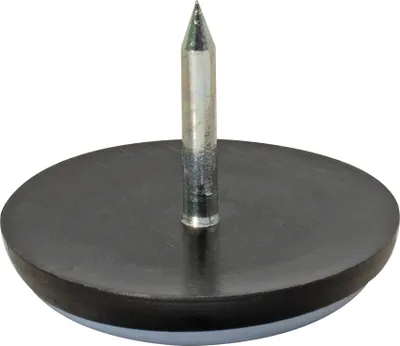 Produktbild von WAGNER Nagelgleiter 4tlg. - Ø 25 x 5 / 20 mm, PFTE Möbelgleiter schwarz / grau zum Nageln, für robuste Böden - 15182599
