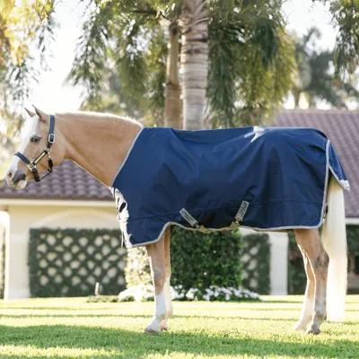 Produktbild von Horseware Weidedecke in Größe 115 - Amigo 1200D Pony Turnout 0g - Navy/Titanium Grey/Silver