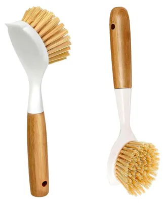 Produktbild von 2er Set Spülbürsten aus Holz mit rutschfestem Griff für die Küchenreinigung