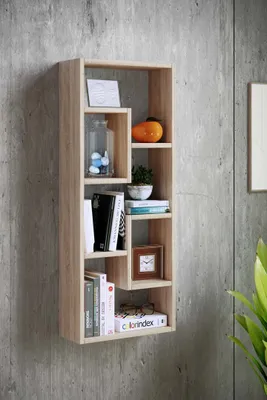 Produktbild von VCM Holzregal hängend | platzsparendes Regal | Maße: H. 92 x B. 36 x T. 15 cm | Elegantes Regal hängend | Aufbewahrungsregal | Bücherregal | Wandboard - Vilota