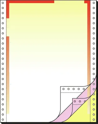 Produktbild von SIGEL 22256 Computerpapier 12"x240 mm, A4, LP, 70 g/m², 3f, Farbverlauf rot/gelb, 400 Sätze, Endlospapier