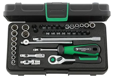 Obrázek produktu pro STAHLWILLE 96010120, Sada zdířek, 38 hlava/hlavy, 230 mm, 130 mm, 1,07 kg