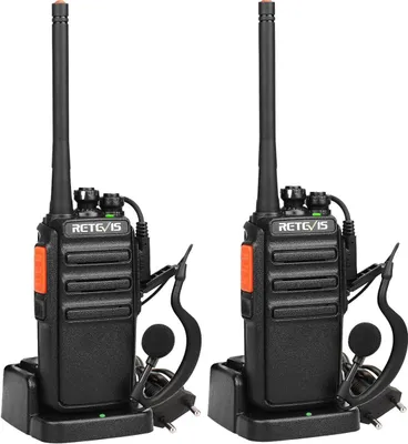 Produktbild von Retevis RT24 Funkgerät, PMR446 Funkgeräte Set, 16 Kanäle CTCSS/DCS VOX, Walkie Talkie mit Headset, Walkie-Talkie für Hotel Familienaktivitäten Schule