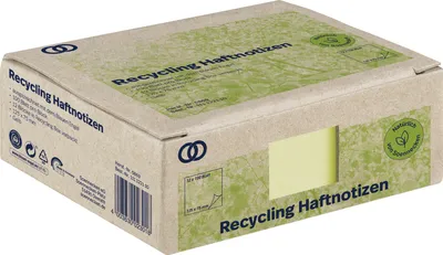 Productafbeelding van Soennecken Haftnotiz oeco 5869 RC 125x75mm 100Bl. gelb 12St.