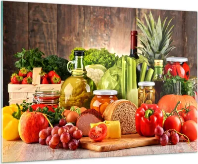 Produktbild von Bilder auf glas - Lebensmittel Gemüse Brokkoli Fleisch - 100x70cm - Glasbilder - Wandbilder - Kunstdruck - Wanddekoration aus Glas - Glas Bilder - Wandbild auf Glas - GAA100x70-3182
