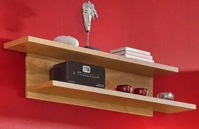 Produktbild von Wandboard Regal Bücherregal Ablage wildeiche teilmassiv, geölt
