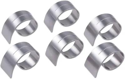 Produktbild von 6 Stück Serviettenringe Edelstahl Hochzeit Tischdeko Ringe