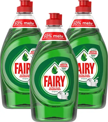 Produktbild von 3er Pack Fairy Ultra Plus Konzentrat  Original Handgeschirrspülmittel 3 x 450 ml