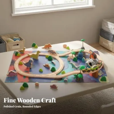 Imagen del producto de Set de tren de juguete | Compatible, diseñado para niños, juego de dinosaurios, ideal para la habitación