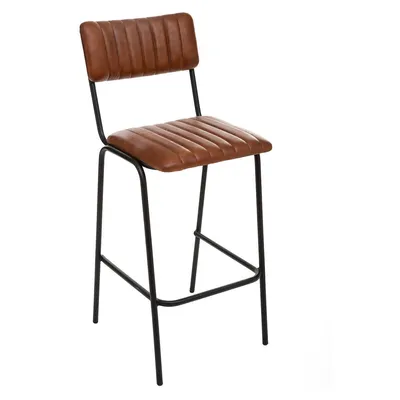 Produktbild von Barstuhl "Dario" cognacfarben - Metall und Leder - Atmosphera créateur d'intérieur