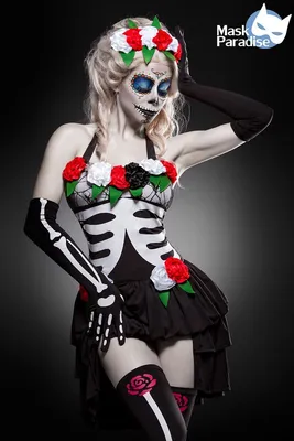 Produktbild von Mask Paradise Day of the Dead Kostüm: Mexican Skeleton XS-M