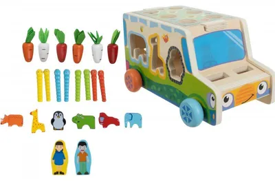 Image de Kruzzel 26250 Voiture didactique en bois, puzzle