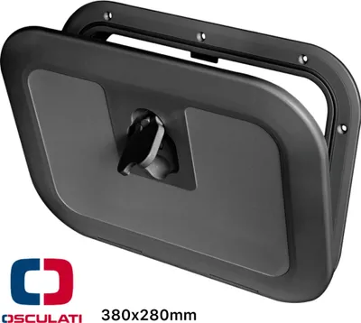 Produktbild von Osculati Bündige Inspektionsluke Marine Boot Schiff Camping 380x280mm schwarz