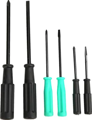 Produktbild von 6-teiliges Schraubendreher-Set, geschlitzt, kreuzförmig, wärmebehandeltes Reparaturwerkzeug für Nähmaschinen